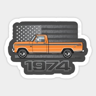 74 Orange Sticker